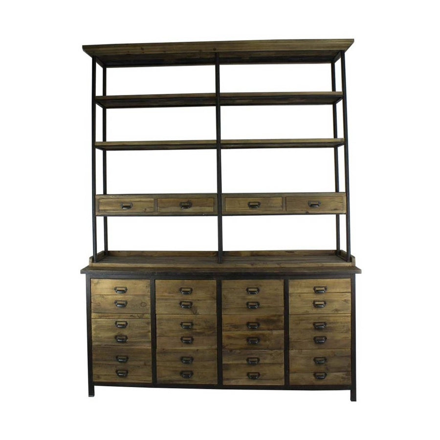 Loft fenyőfa könyvespolc 231 cm