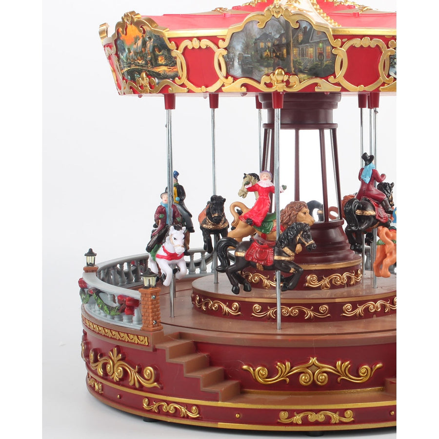 Exkluzív, prémium kategóriás  nagy karácsonyi zenélő körhinta