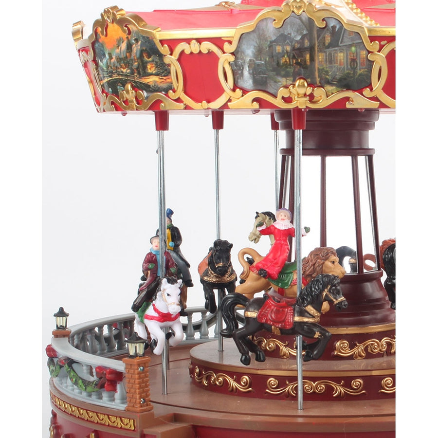 Exkluzív, prémium kategóriás  nagy karácsonyi zenélő körhinta