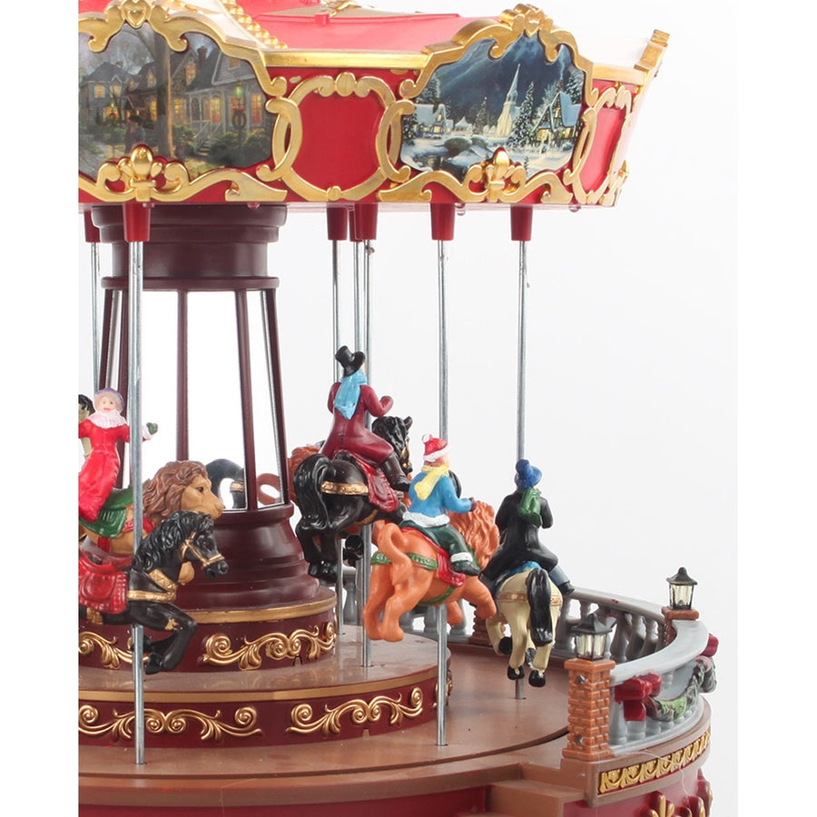 Exkluzív, prémium kategóriás  nagy karácsonyi zenélő körhinta