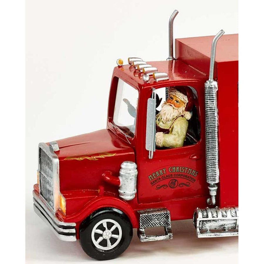 Exkluzív, prémium kategóriás karácsonyi zenélő kamion Télapóval