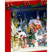 Exkluzív, prémium kategóriás, nagy méretű karácsonyi zenélő kamion Télapóval