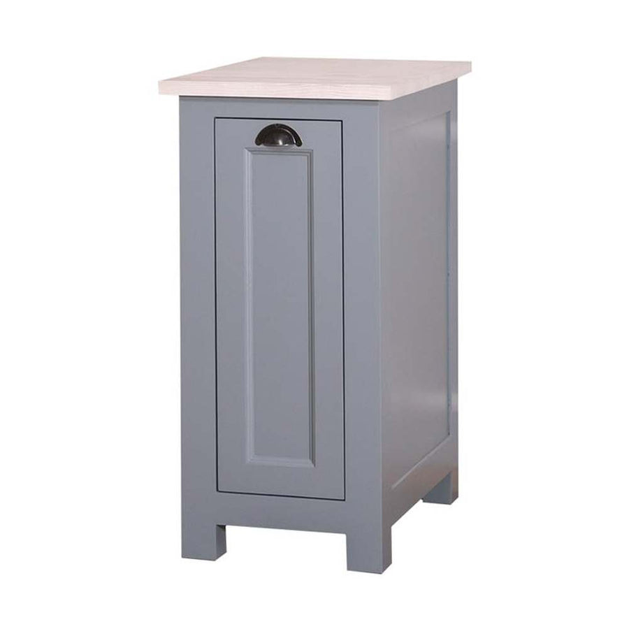 Country stílusú kihúzható konyhaszekrény. Szürke és natúr színű.