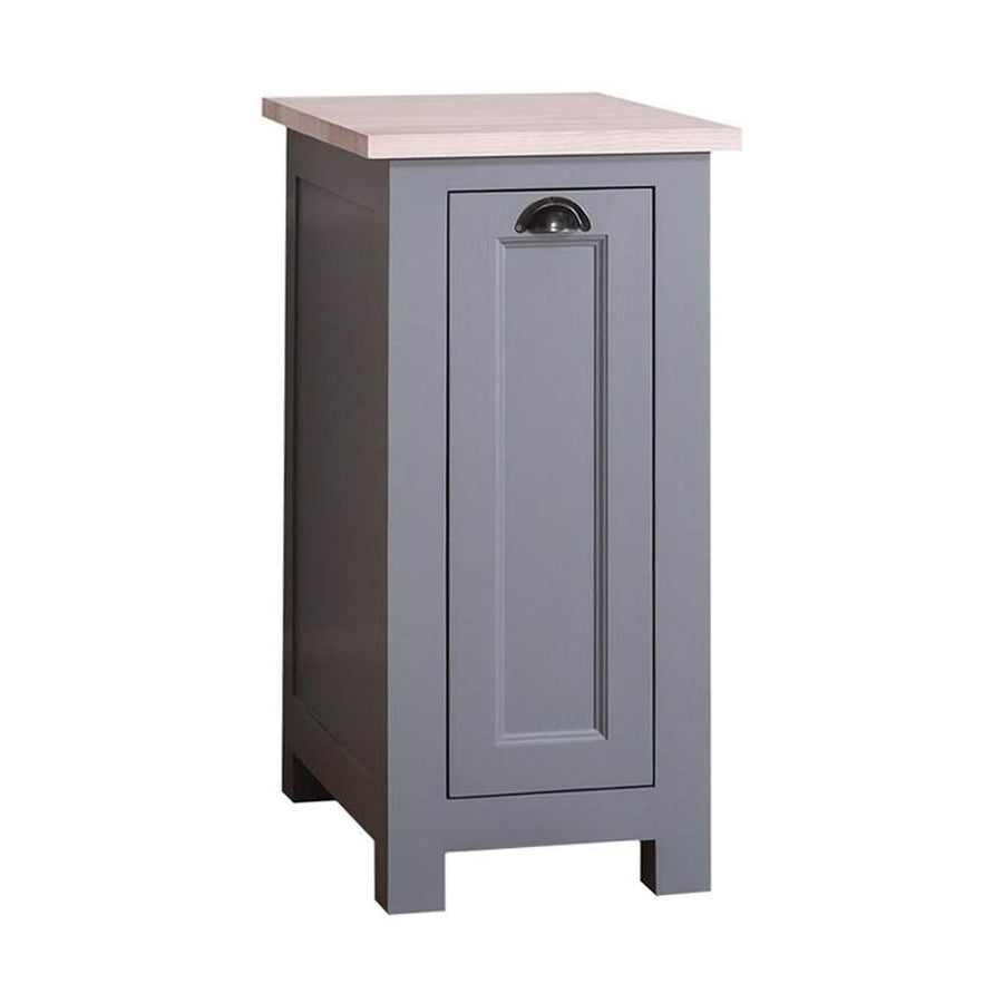 Country stílusú kihúzható konyhaszekrény. Szürke és natúr színű.