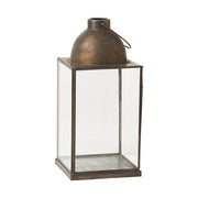 Loft illetve modern stílusú, antracit szürke színű, patinás felületű, szögletes formavilágú fém lámpás.