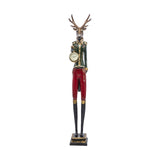 Lord Edward, nagyméretű szarvas figura tábornoki ruhában, órával a kezében