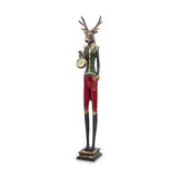 Lord Edward, nagyméretű szarvas figura tábornoki ruhában, órával a kezében