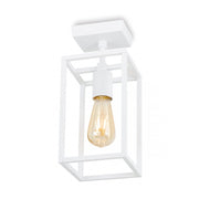 Industrial stílusú, matt fehér színű, réz függeszték.