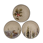 A Rustic Holly Christmas kollekció desszerttányérjai.