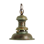 Vintage stílusú, antikolt sárgaréz színű, rézből készült függeszték.