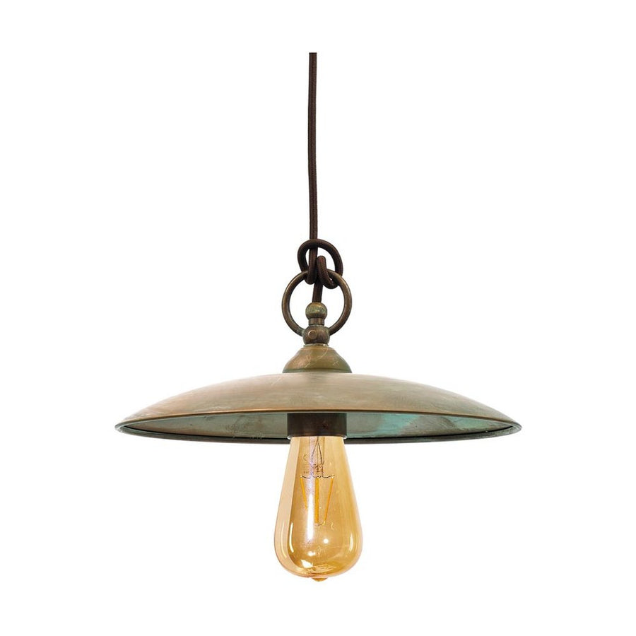 Loft stílusú, antikolt sárgaréz színű réz függeszték.