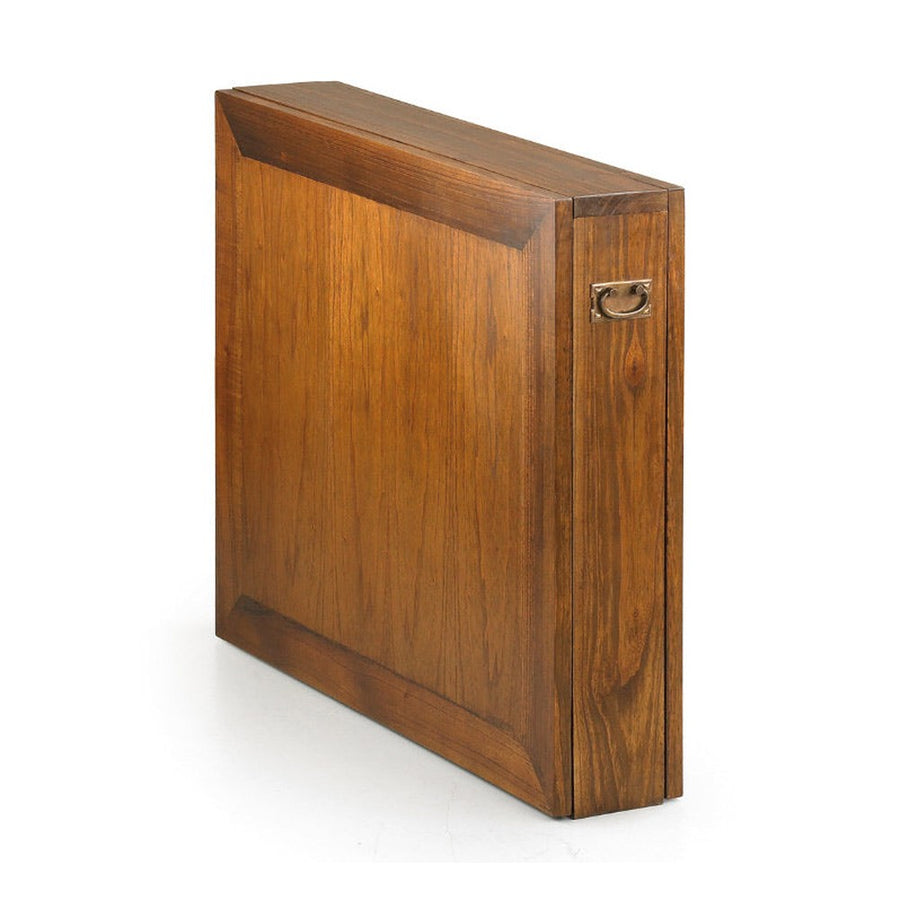 Loft stílusú, natúr szinű, mindifából készült összehajtható étkezőasztal.