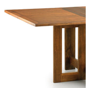 Loft stílusú, natúr szinű, mindifából készült összehajtható étkezőasztal.