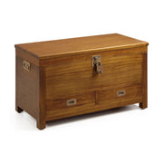 Loft stílusú, mindifából készült fa láda két fiókkal.