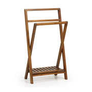 Loft stílusú, mindifából készült, natúr színű förölközőtartó állvány.