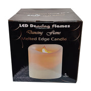 15 cm magas oszlopgyertya, távirányítható, pislákoló LED lánggal és valódi csontszínű viasztesttel.