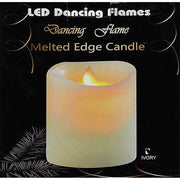 YVORY csontszínű LED oszlopgyertya 15 cm