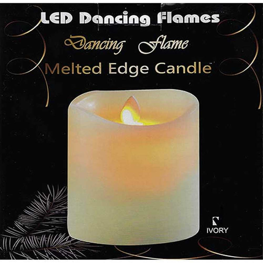 YVORY csontszínű LED oszlopgyertya 15 cm