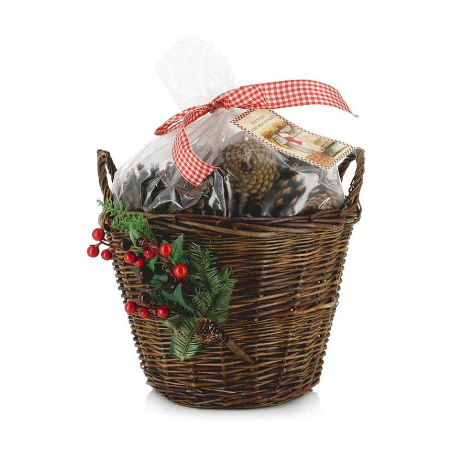 "Christmas Spice Cottage" karácsonyi fűszerkeverék illatú, prémium minőségű, kandallókosaras lakásillatosító potpourri