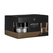 Art deco és modern stílusú, prémium minőségű, négydarabos röviditalos pohárszett díszdobozban