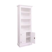 Fenyőfából készült könyvszekrény. Festett, fehér.