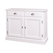 Country stílusú álló konyhaszekrény két fiókkal, és polcos tárolóval. Színe: fehér.