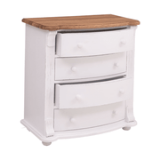 MAISON fenyőfa komód tölgyfalappal 84 cm