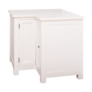 Fehér színű, fenyőfa konyhaszekrény sarokelem.