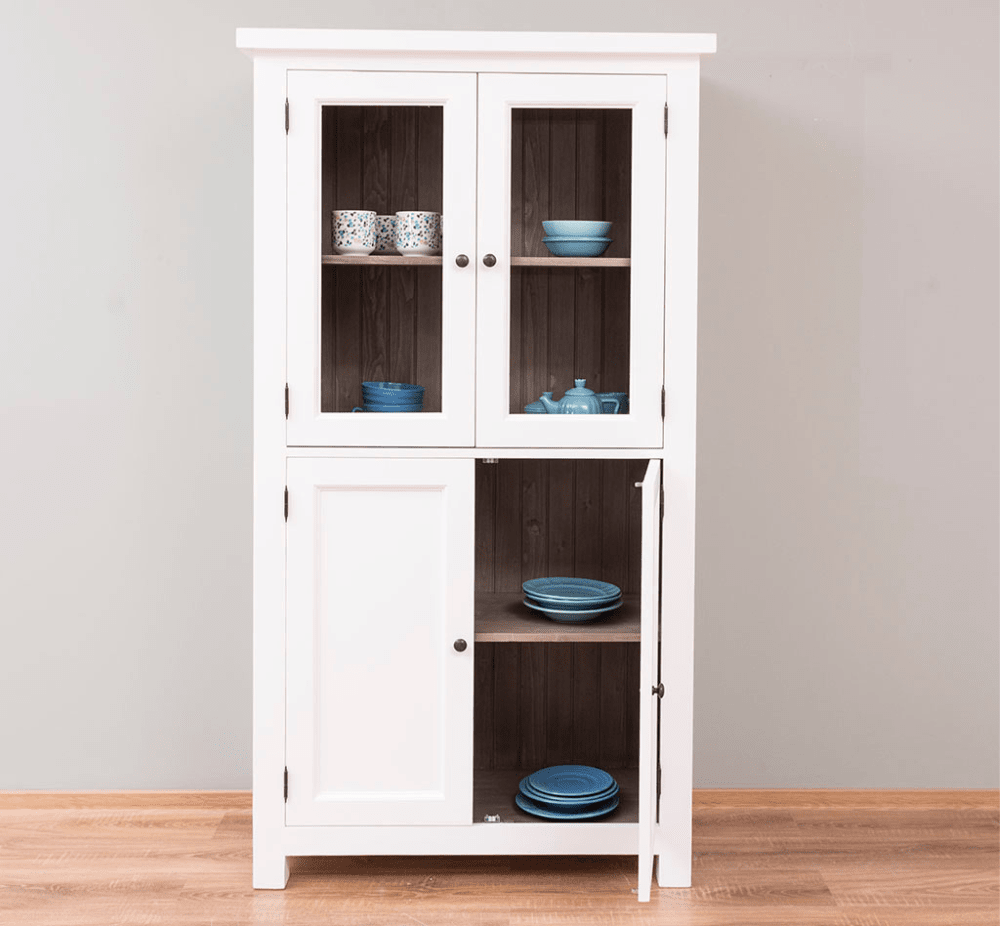 Fenyőfa konyhai vitrines szekrény 180 cm "Maison"