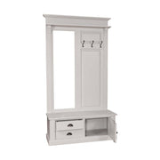 Fenyőfából készült előszobafal tükörrel