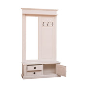 Fenyőfából készült előszobafal tükörrel