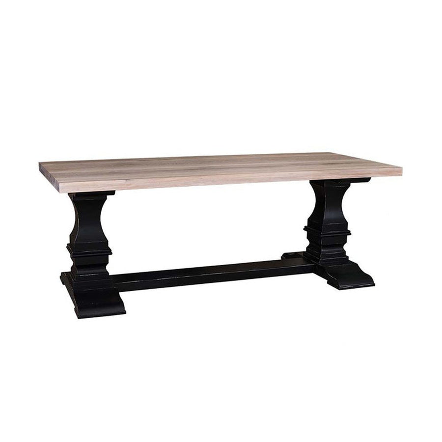 MAISON fenyőfa étkezőasztal tölgyfalappal 210 cm