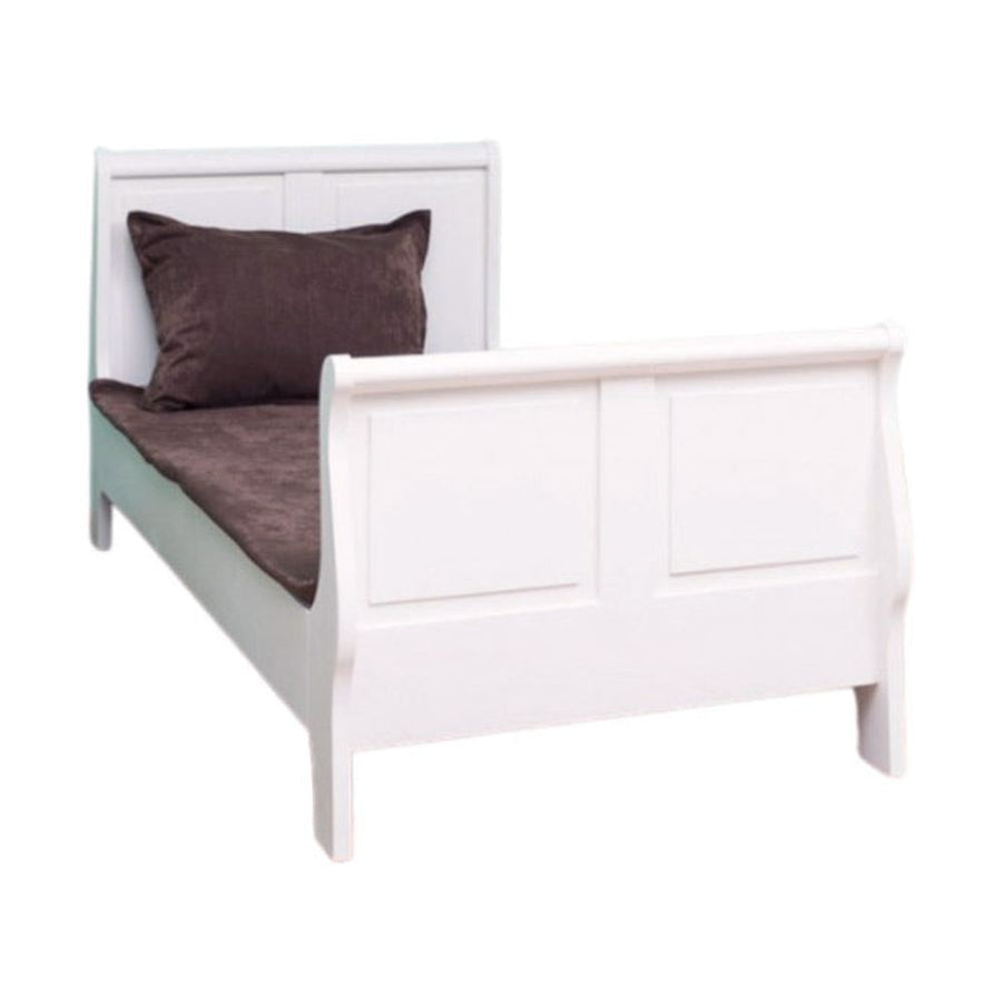 90 x 200 centiméteres, fenyőfából készült franciaágy ágykeret. Festett, fehér színű.