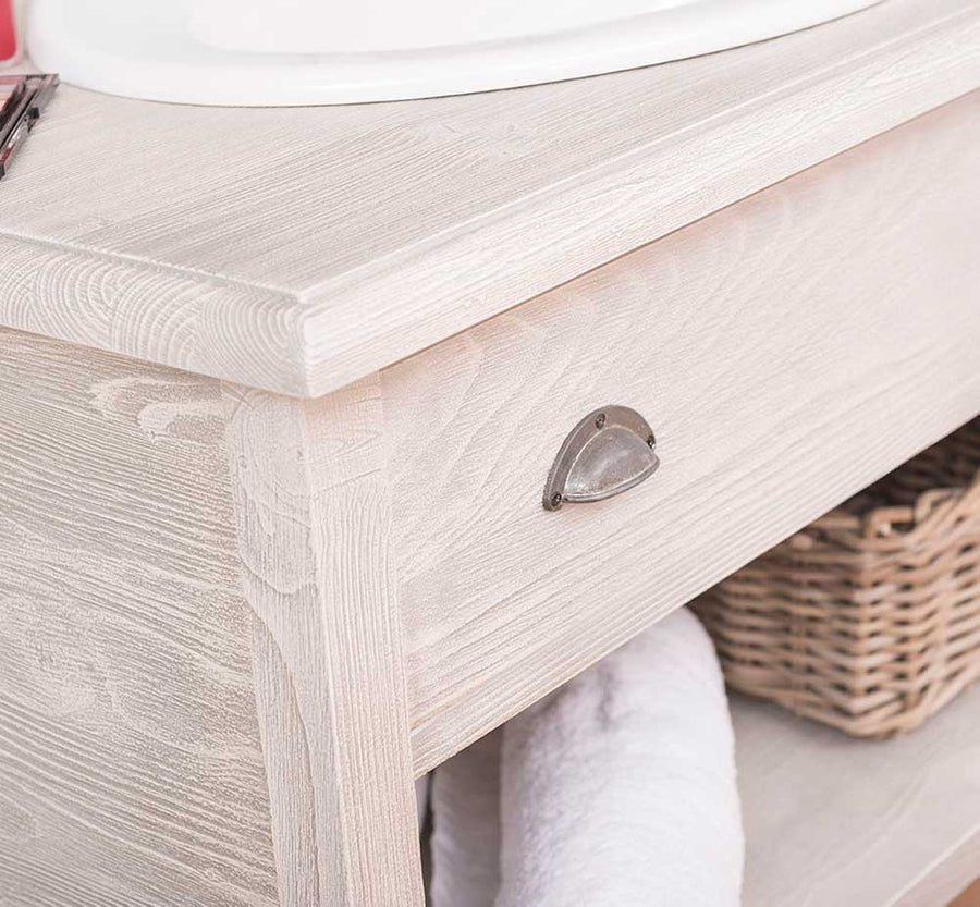 MAISON fenyőfa mosdószekrény 90 cm