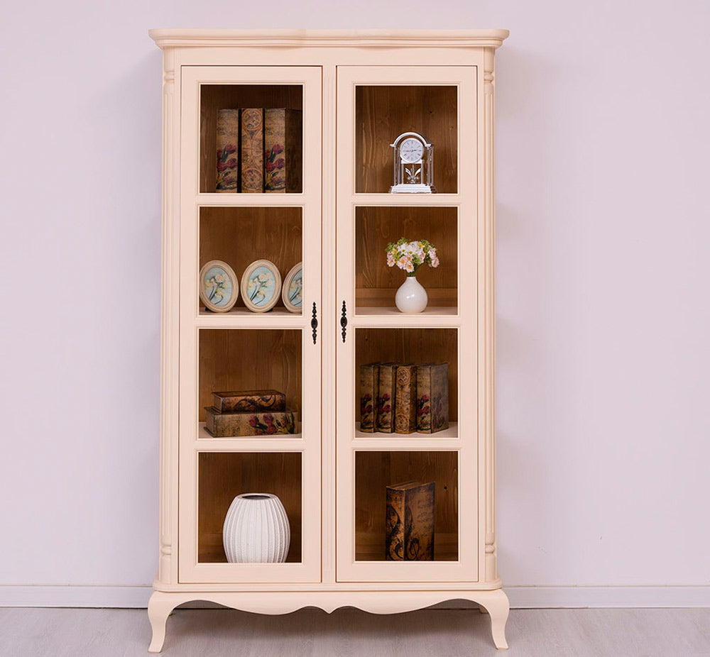 MAISON shabby chic fenyőfa vitrin 190 cm