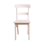 Törtfehér színű, retró stílusú, fenyőfa étkezőszék.