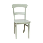 Halványzöld színű, retró stílusú, fenyőfa étkezőszék.