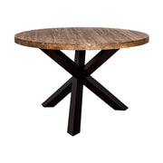 Kortárs stílusú, formatervezett, fenyőfa étkezőasztal egyedi formájú lábakkal. Asztallap színe natúr, lábak színe fekete.