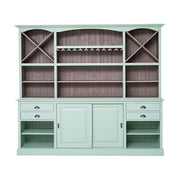 Tömör fenyőfából készült, óriás méretű pohárszék, bárszekrény