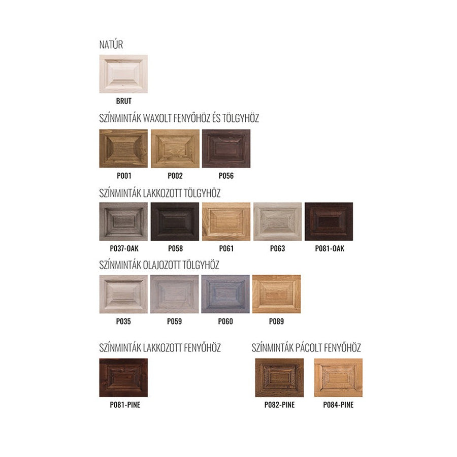 Színminta paletta a Maison bútorokhoz.