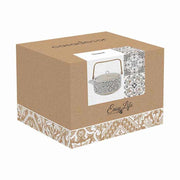 Mozaikmintás teáskanna natúr színű díszdoboza