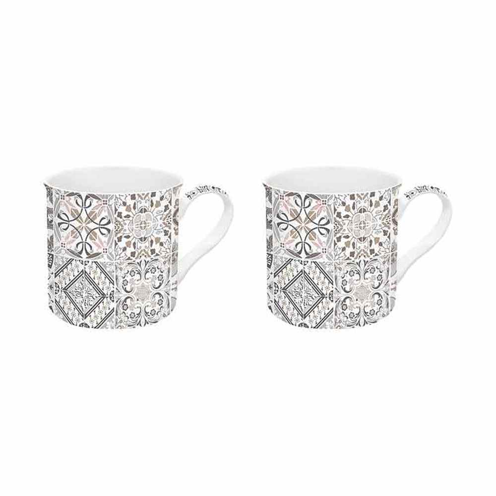 2 darab mozaikmintás porcelán bögre szett