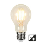 Fényérzékelős LED dekor izzó átlátszó üvegbúrával.