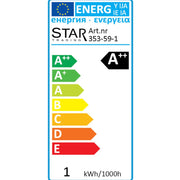 Meleg fehér fényű LED dekorációs izzó, borostyánszínű üveggel.