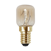 Szabályozható fényerővel rendelkező sütő izzó E14-es foglalattal.