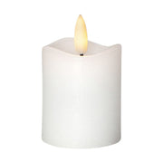2 darabos, valódi viaszból készült, fehér színű LED gyertya-szett.
