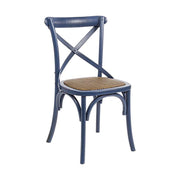 Kék színű, thonet jellegű étkezőszék.