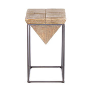 Skandináv stílusú, fenyőfából és fémből készült ülőke.