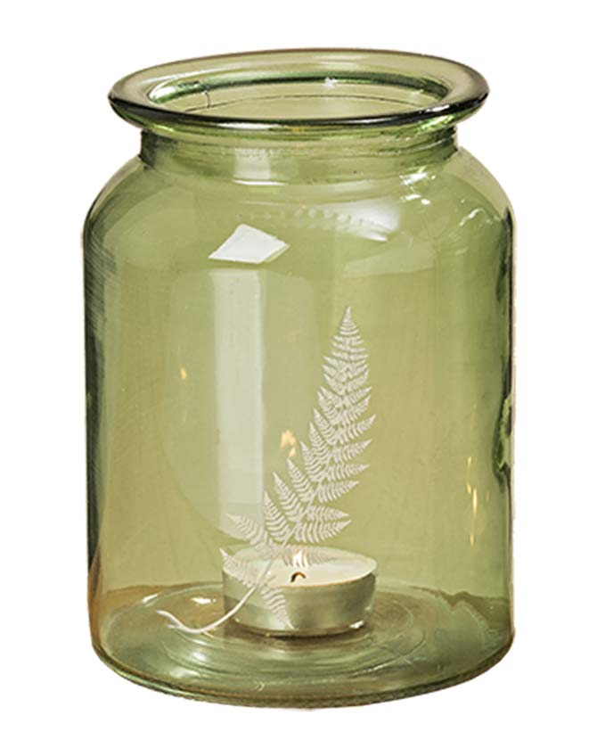 FERN üveg mécsestartó 15 cm