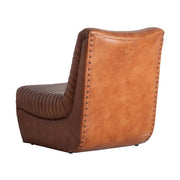 Loft stílusú, retró jegyeket magán viselő bőrfotel.